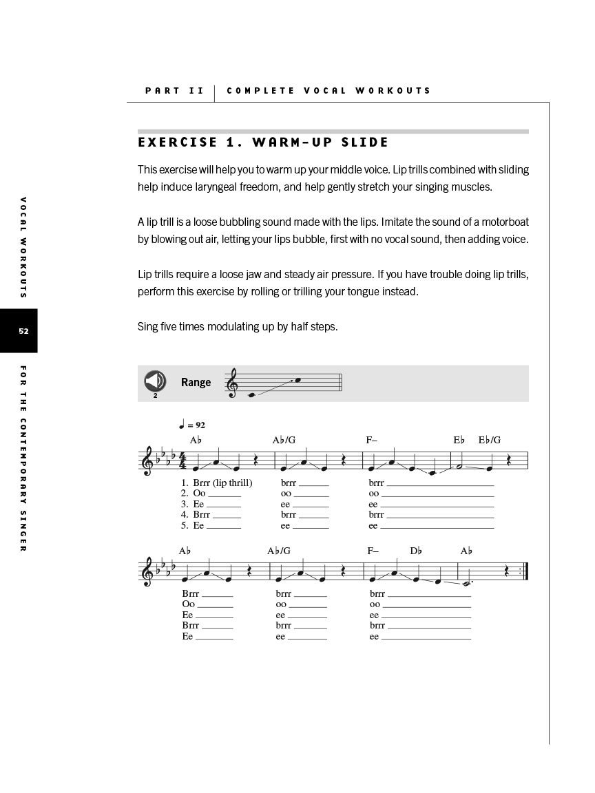 Vocal Workouts for the Contemporary Singer (Berklee Press)